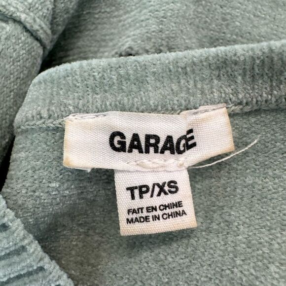 Women's Green Knit Crop Top - Picture 4 of 6